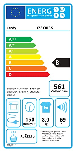 Candy Smart CSE C8LF-S, Secadora de 8 kg