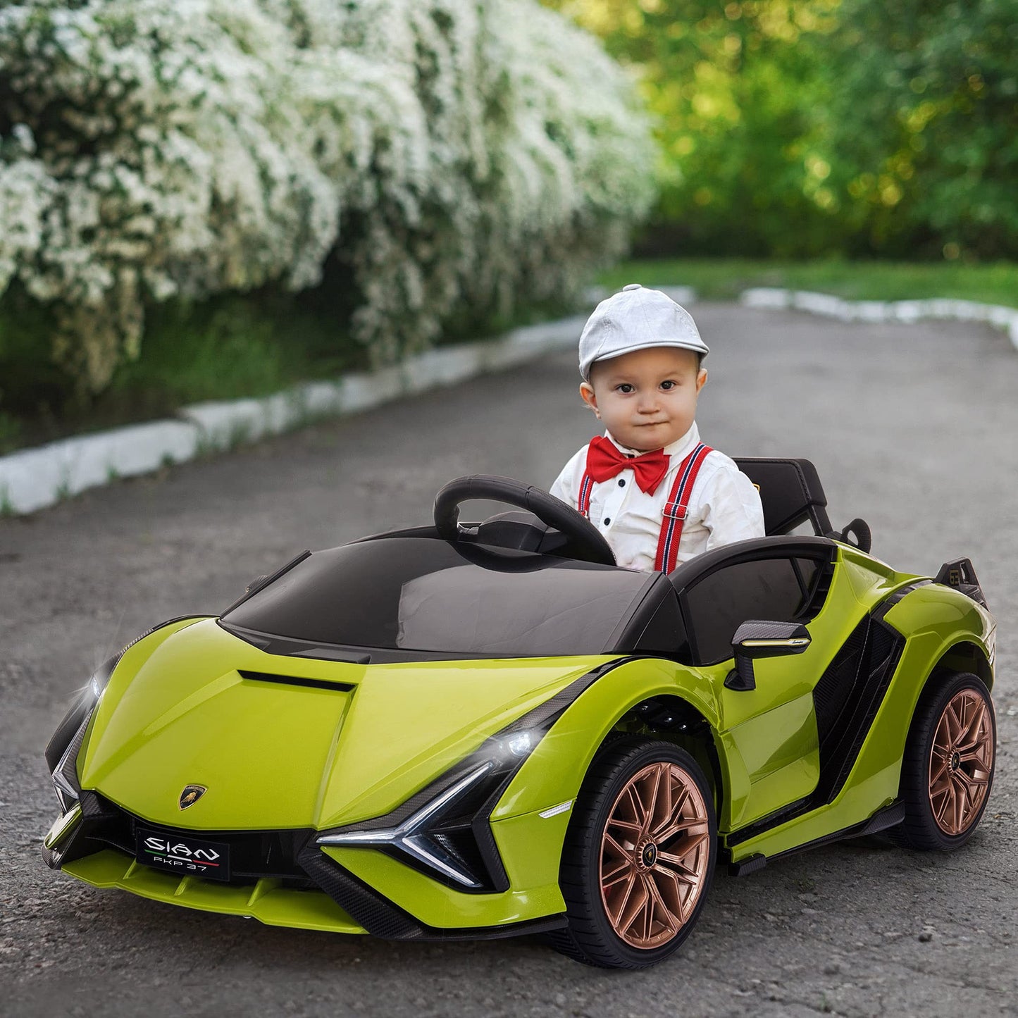 Carro Elétrico Lamborghini SIAN 12V para Crianças +3 Anos, com Controlo Remoto, Música MP3, Portas Abertas e Faróis